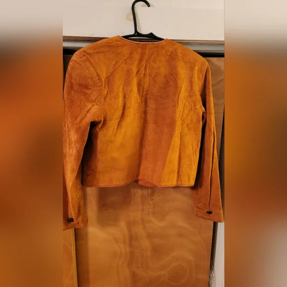 Orange Suede Short Jacket - Picture 2 of 3